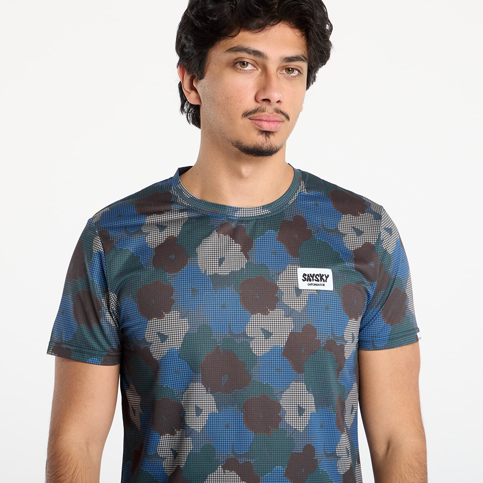 Trička SAYSKY Flower Combat T-Shirt Blue Aop