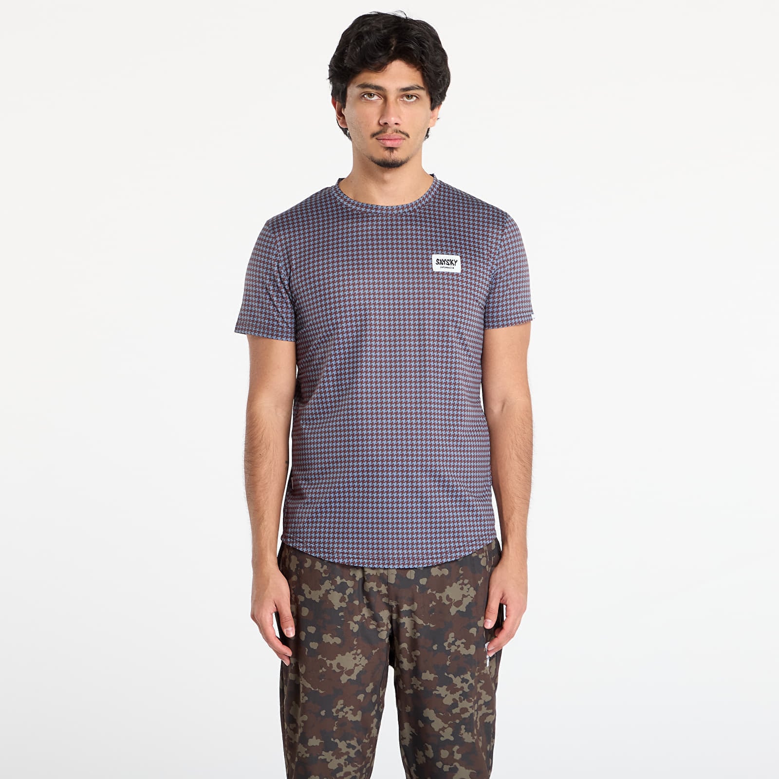 Tricou SAYSKY Houndstooth Combat T-Shirt Blue Aop L