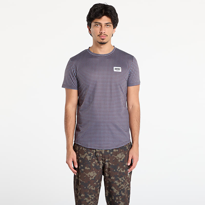 SAYSKY Houndstooth Combat T-Shirt Blue Aop