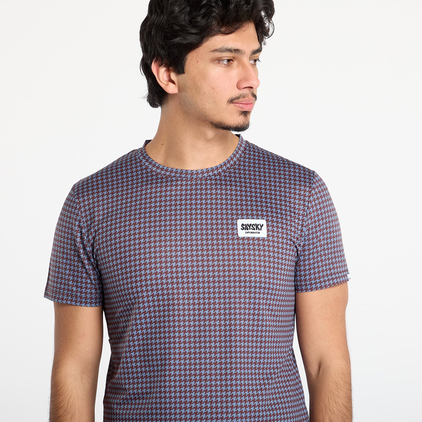 T-särgid SAYSKY Houndstooth Combat T-Shirt Blue Aop