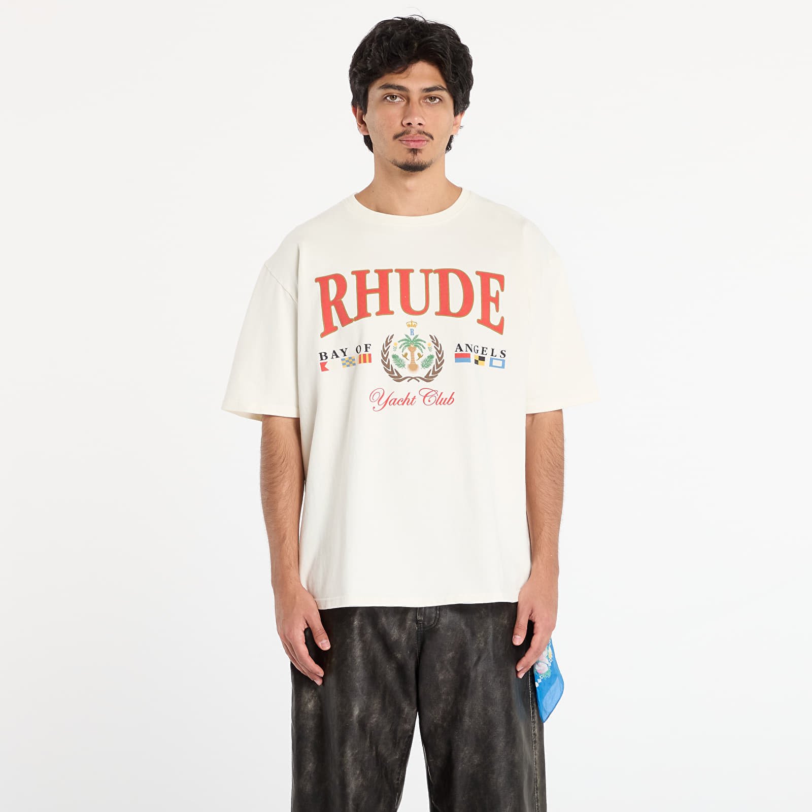 Tricou Rhude Bay Of Angels Yacht Tee Vintage White XXL