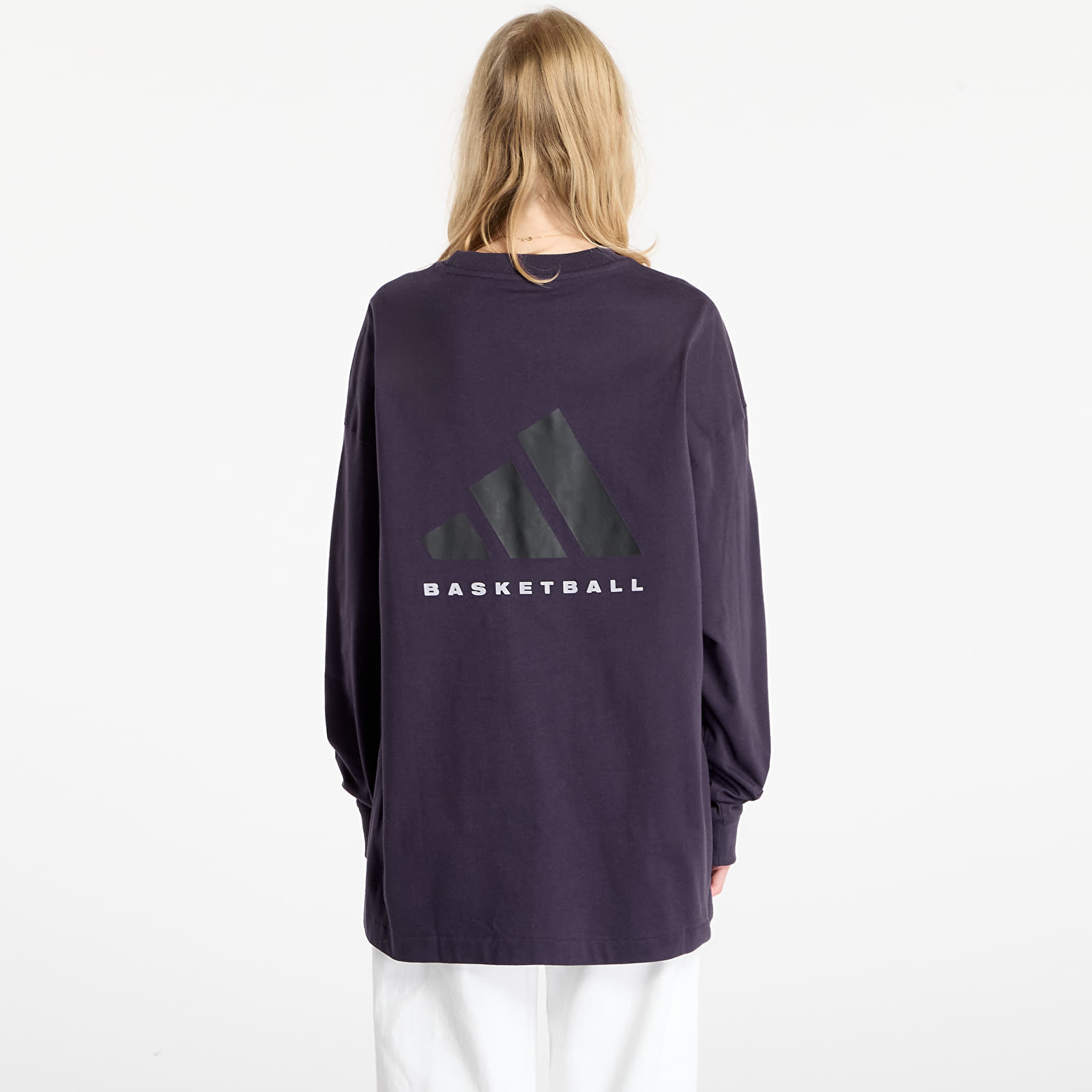 Muške majice kratkih rukava adidas Basketball Long Sleeve Tee UNISEX Aurora Plum
