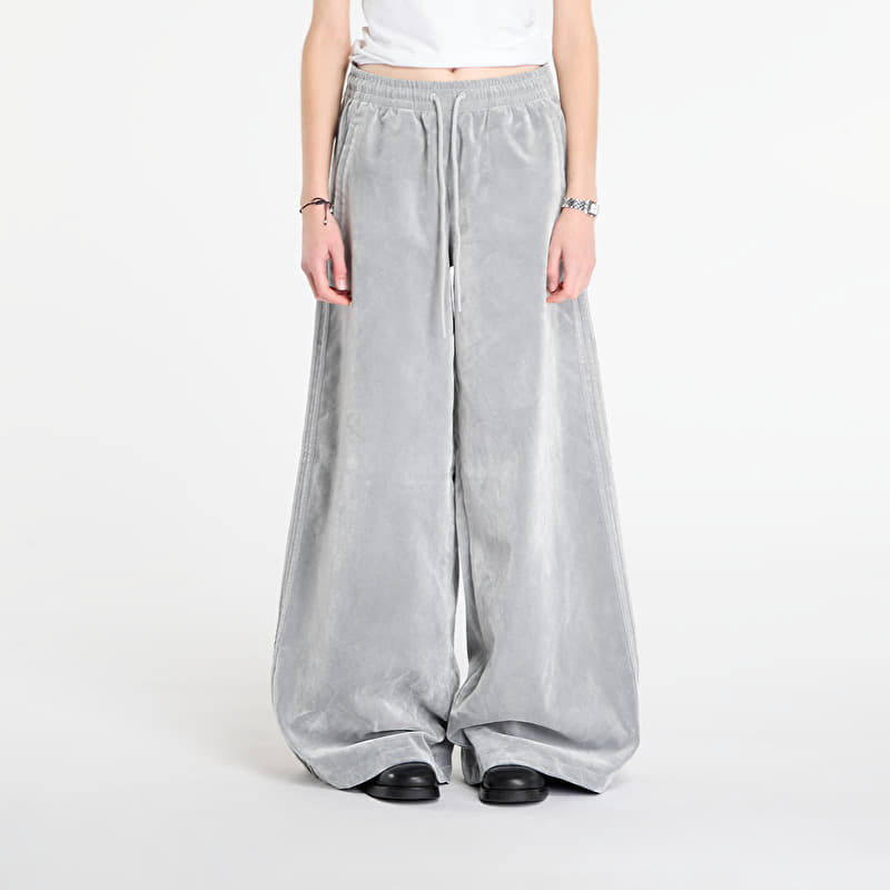 adidas Brushed Twill Oversized Firebird Track Pants Grey Two