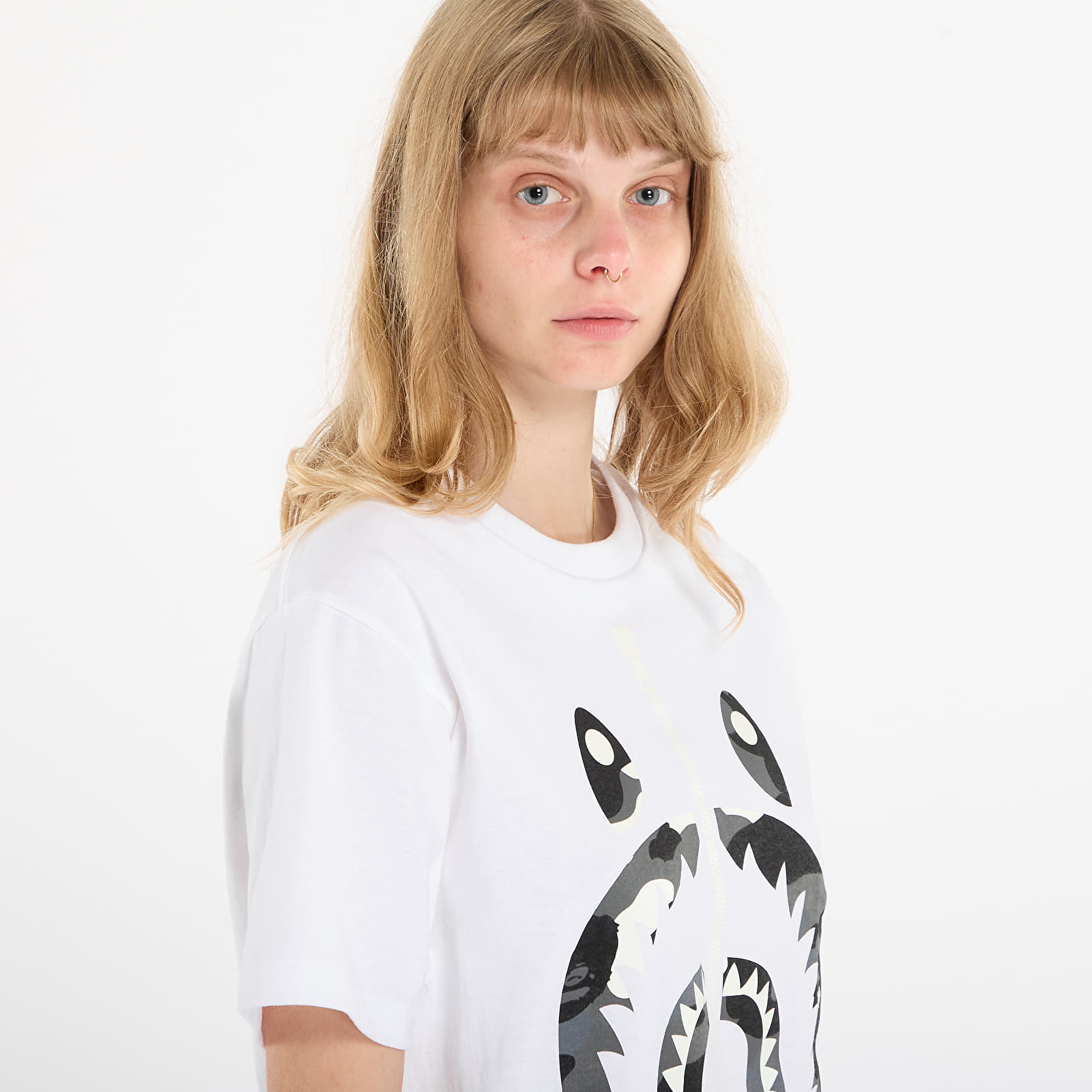 Men's T-shirts A BATHING APE City Camo Shark Tee UNISEX White