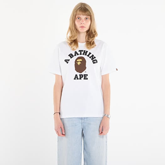 T-shirt A BATHING APE College Tee UNISEX White