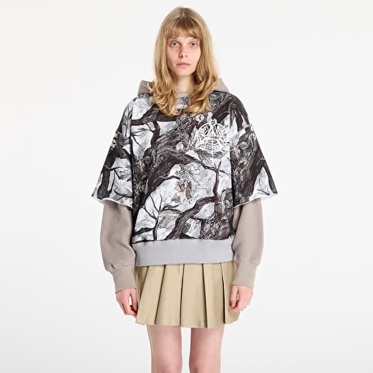 A BATHING APE Tree Edge Camo Layered Pullover Hoodie UNISEX White