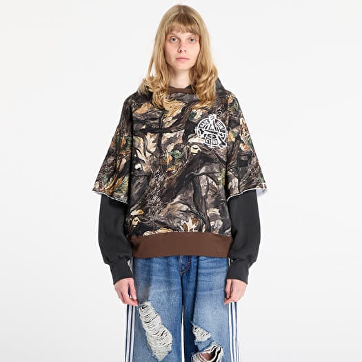 A BATHING APE Tree Edge Camo Layered Pullover Hoodie UNISEX Brown