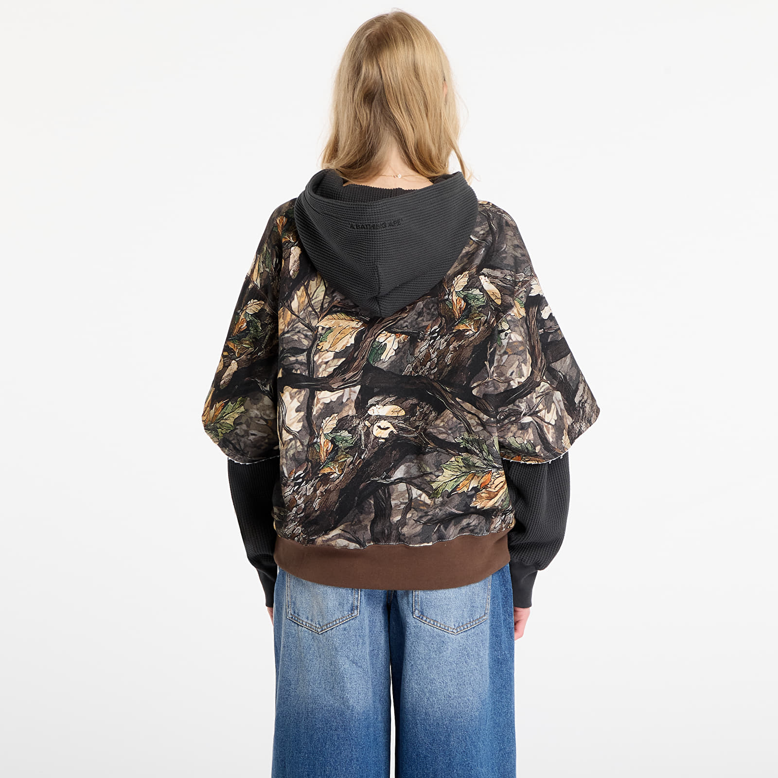 Meeste kapuutsiga dressid A BATHING APE Tree Edge Camo Layered Pullover Hoodie UNISEX Brown