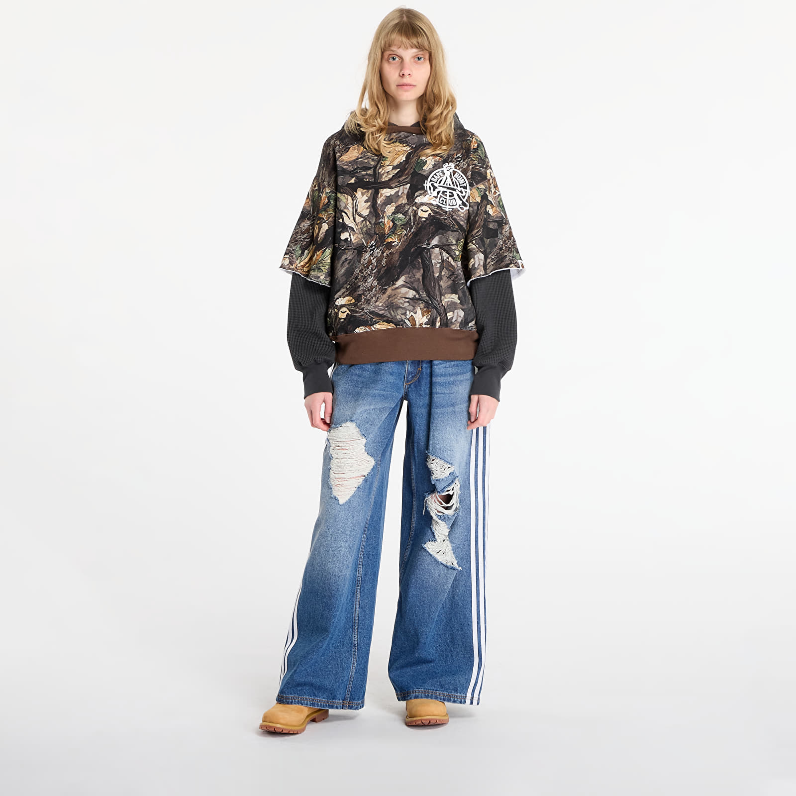 Meeste kapuutsiga dressid A BATHING APE Tree Edge Camo Layered Pullover Hoodie UNISEX Brown