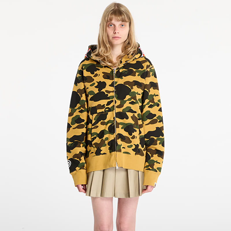 A BATHING APE 1St Camo Shark Full Zip Hoodie UNISEX Yellow | Footshop