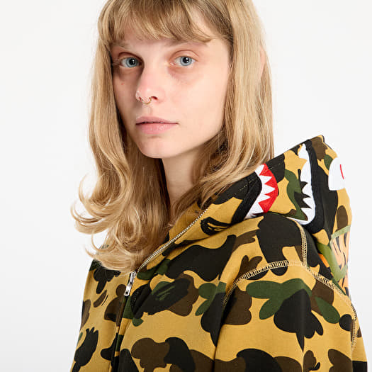 A BATHING APE 1St Camo Shark Full Zip Hoodie UNISEX Yellow | Footshop