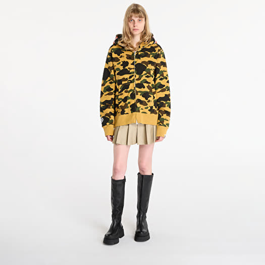 A BATHING APE 1St Camo Shark Full Zip Hoodie UNISEX Yellow | Footshop