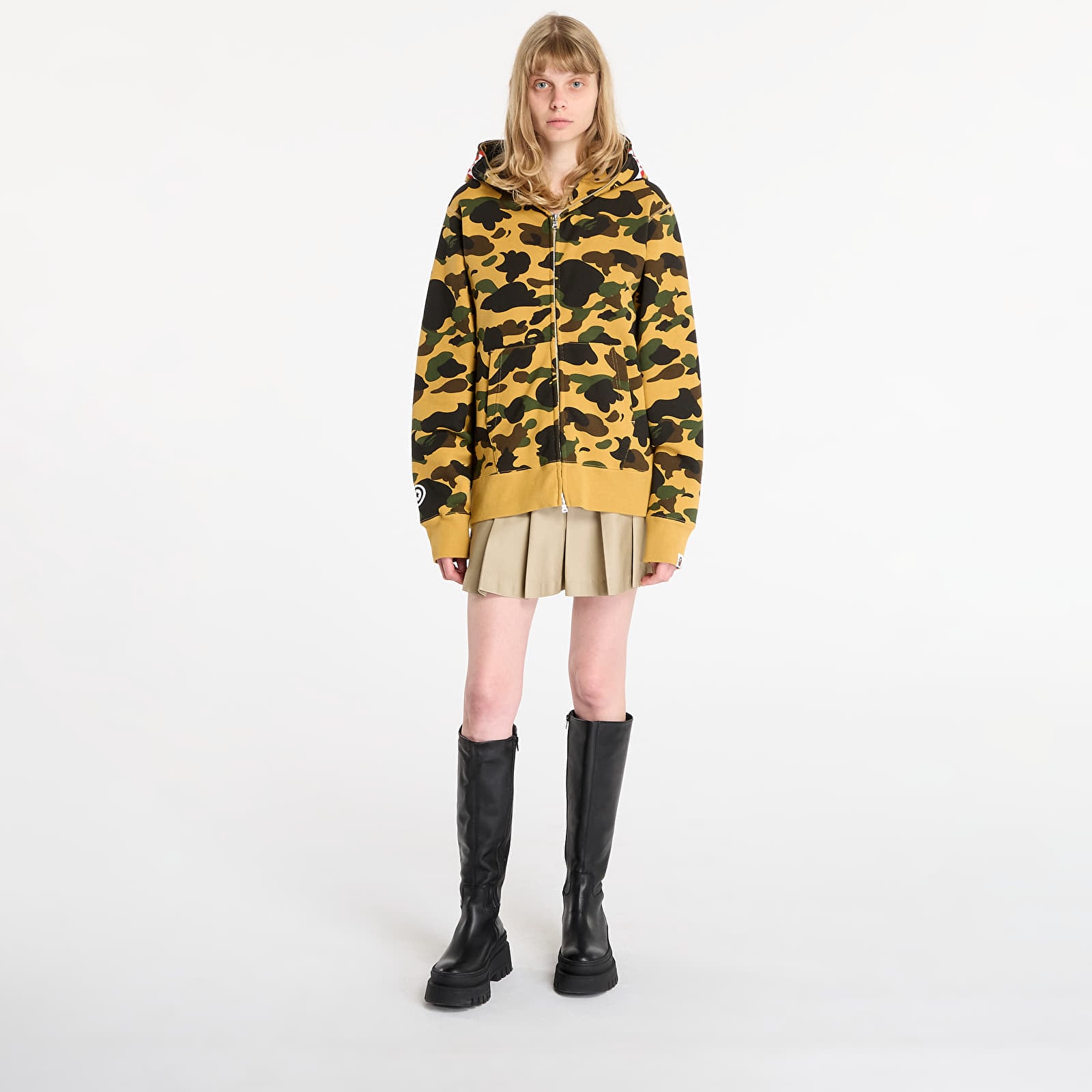 Men's hoodies A BATHING APE 1St Camo Shark Full Zip Hoodie UNISEX Yellow