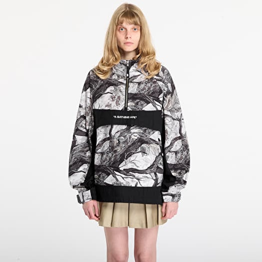 A BATHING APE Tree Edge Camo Anorak Jacket UNISEX White