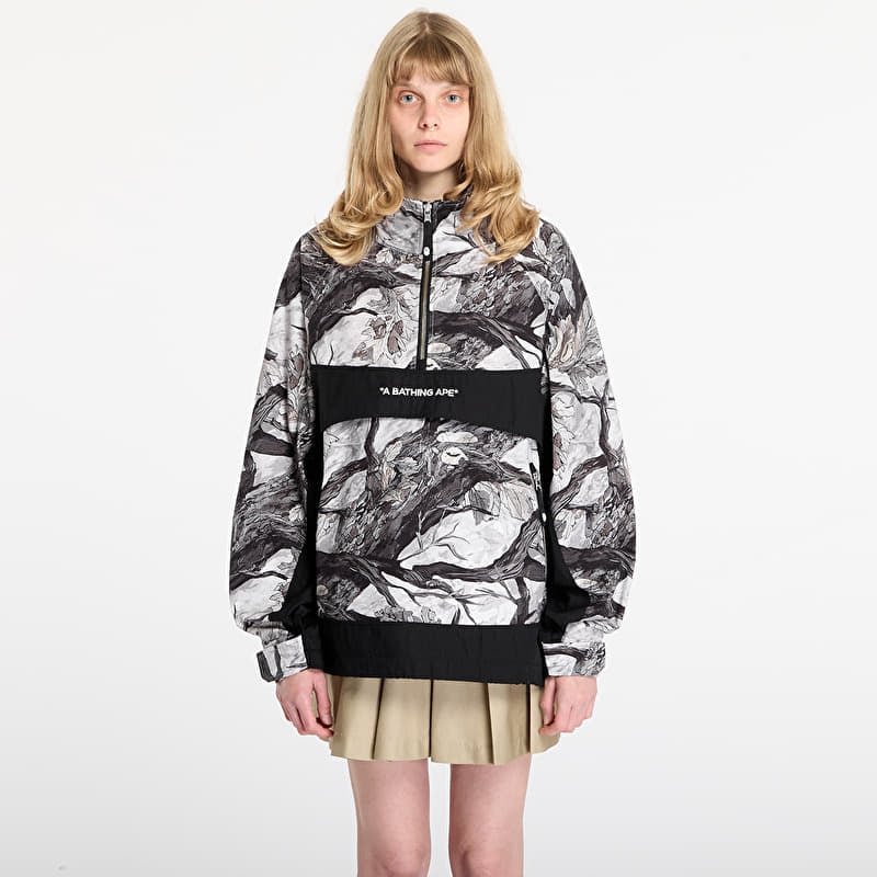 A BATHING APE Tree Edge Camo Anorak Jacket UNISEX White