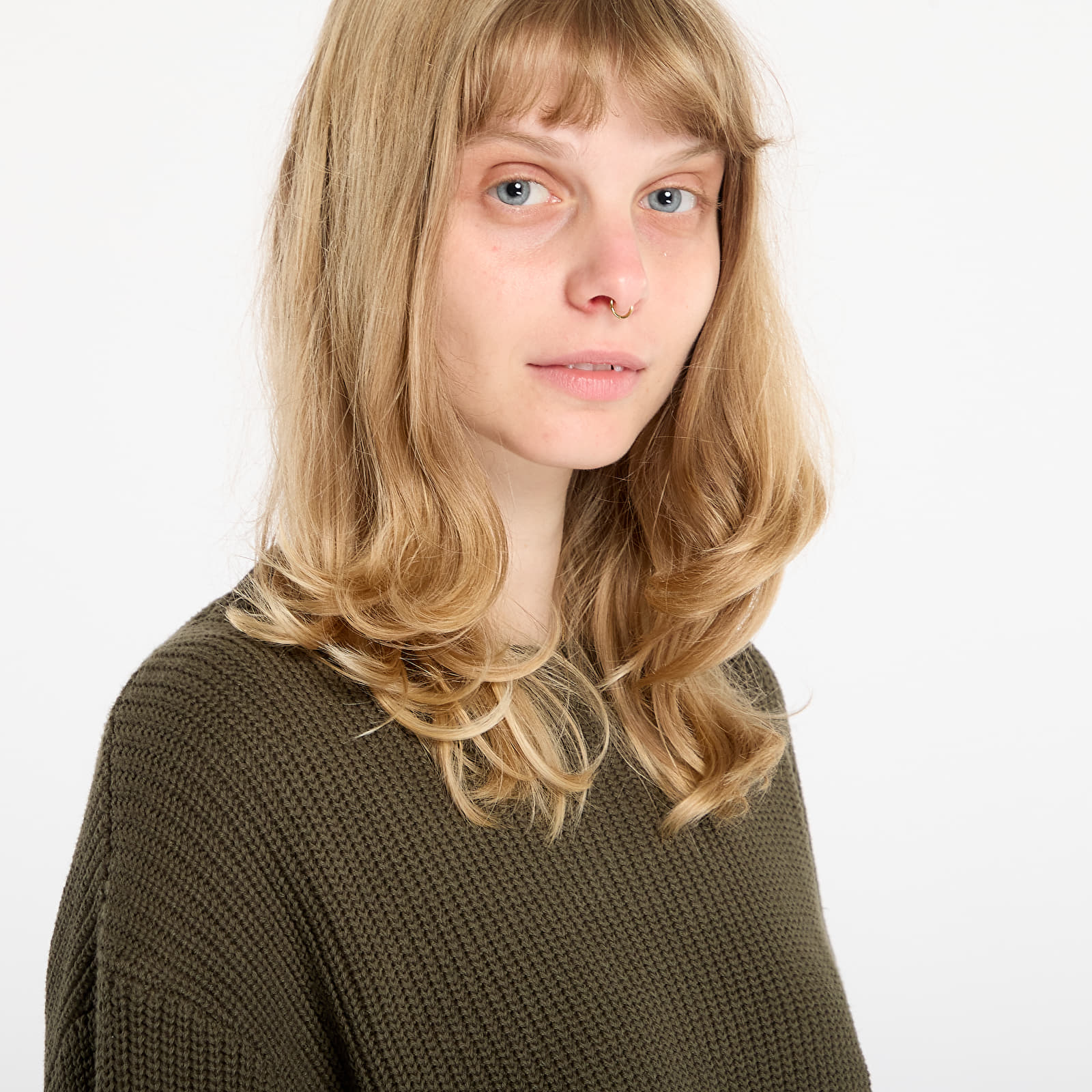 Pleteni puloverji  Daily Paper Band Knit Sweater UNISEX Rosin Green