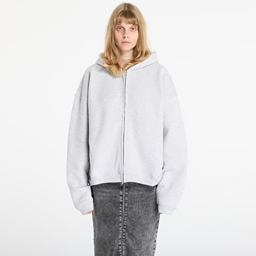 REPRESENT Initial Boxy Zip Hoodie UNISEX Ice Grey Marl