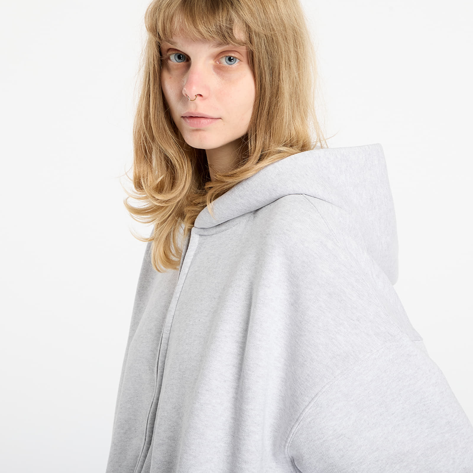 Meeste kapuutsiga dressid REPRESENT Initial Boxy Zip Hoodie UNISEX Ice Grey Marl