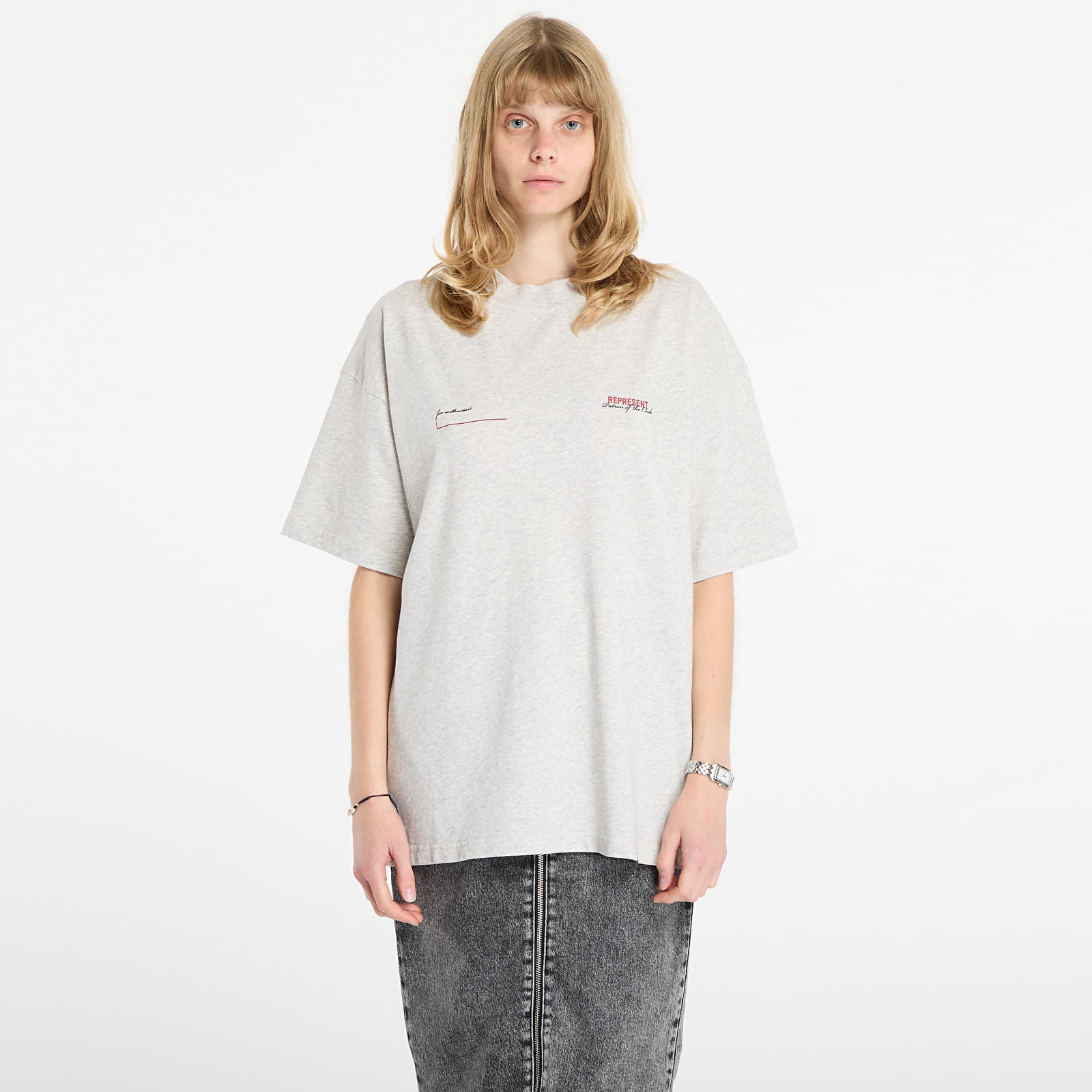 T-skjorter for menn REPRESENT Patron Of The Club T-Shirt UNISEX Cream Marl