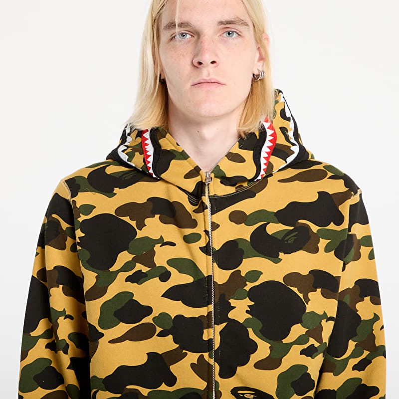 A BATHING APE 1St Camo Shark Full Zip Hoodie UNISEX Yellow | Footshop