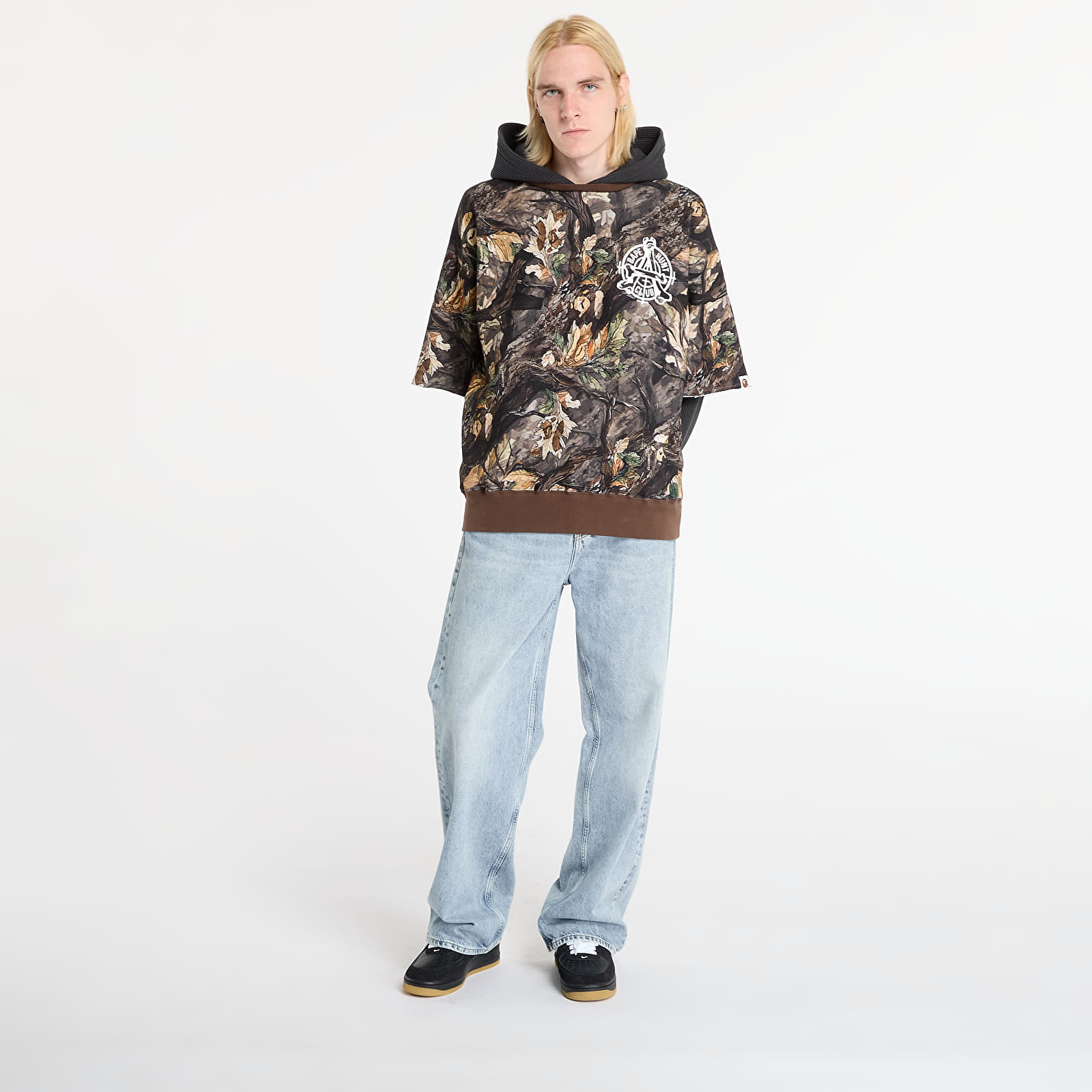 Meeste kapuutsiga dressid A BATHING APE Tree Edge Camo Layered Pullover Hoodie UNISEX Brown