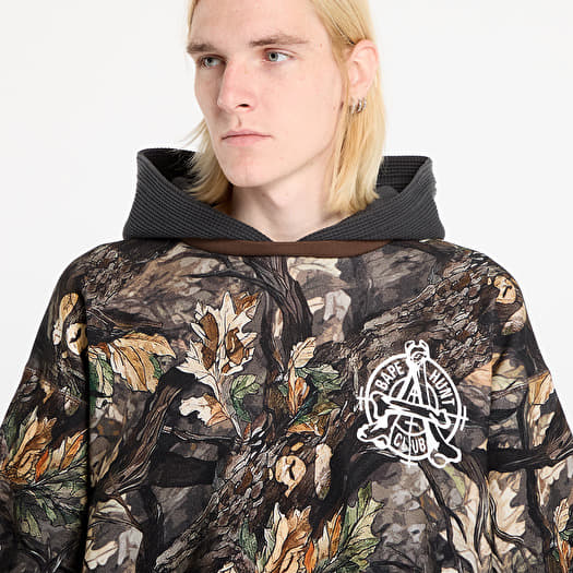 A BATHING APE Tree Edge Camo Layered Pullover Hoodie UNISEX Brown