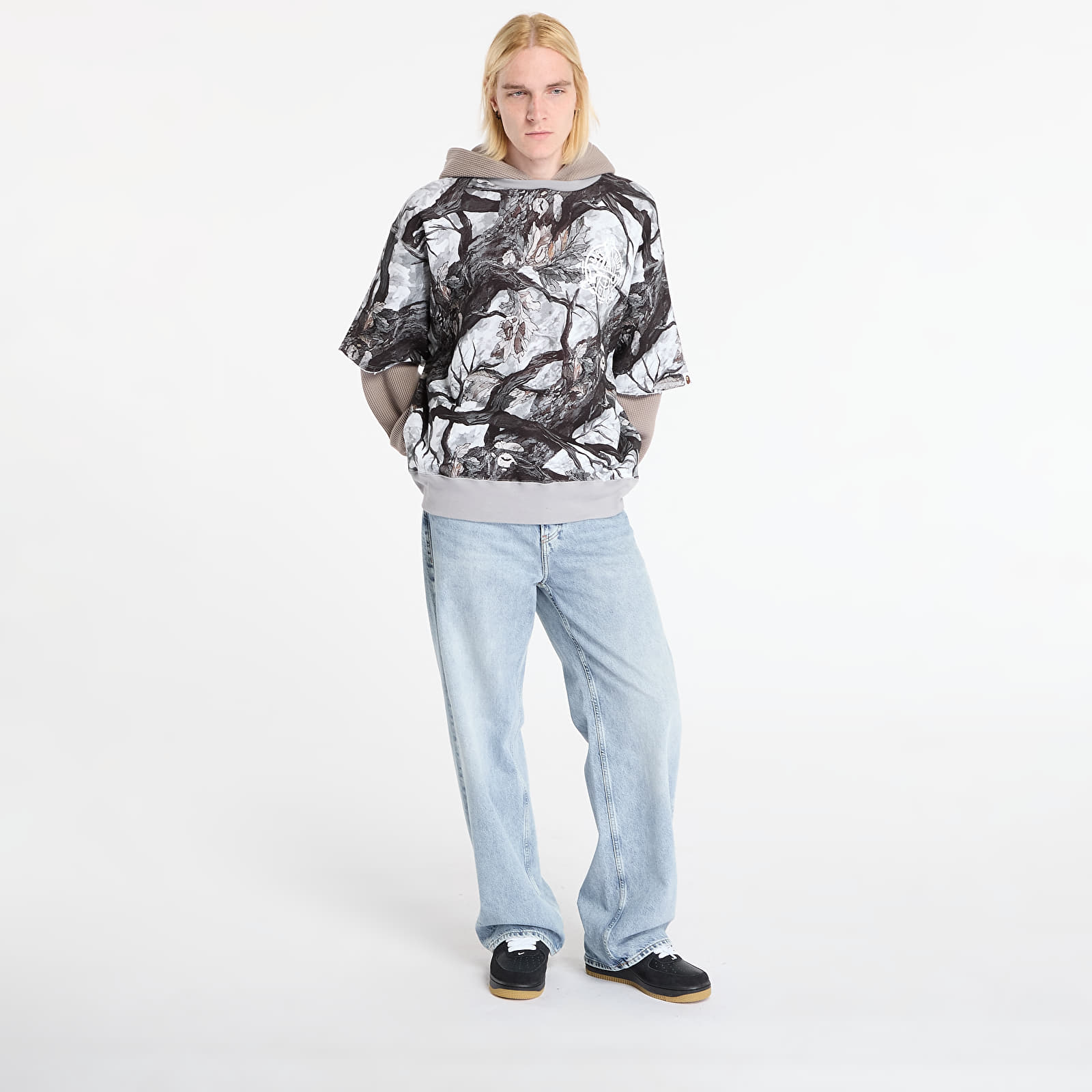 Vyriški džemperiai su gobtuvais A BATHING APE Tree Edge Camo Layered Pullover Hoodie UNISEX White