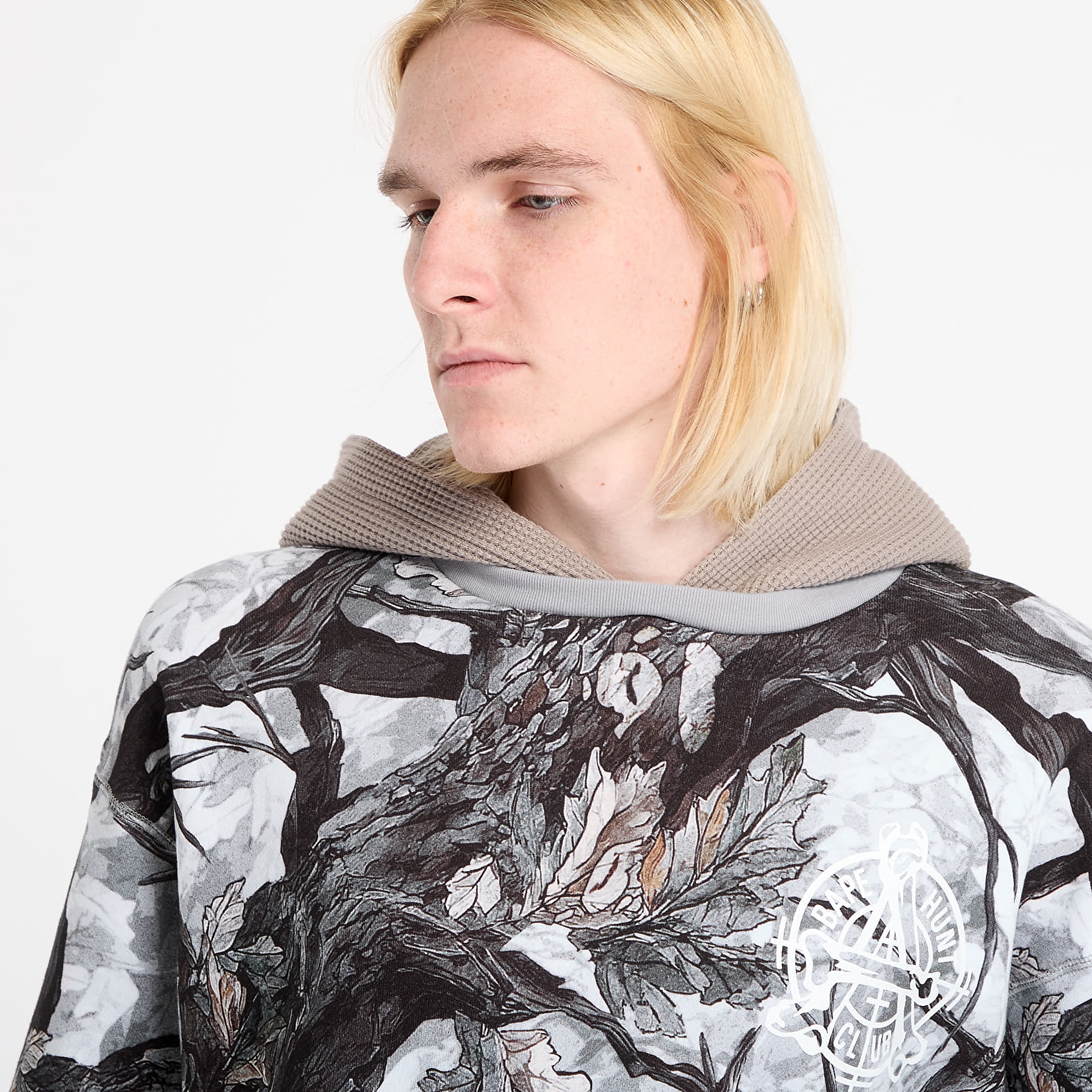 Vyriški džemperiai su gobtuvais A BATHING APE Tree Edge Camo Layered Pullover Hoodie UNISEX White