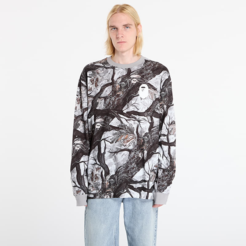 Tričko A BATHING APE Tree Edge Camo Relaxed Fit Ls Tee UNISEX White