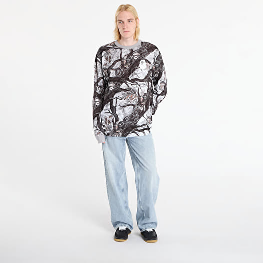 A BATHING APE Tree Edge Camo Relaxed Fit Ls Tee UNISEX White