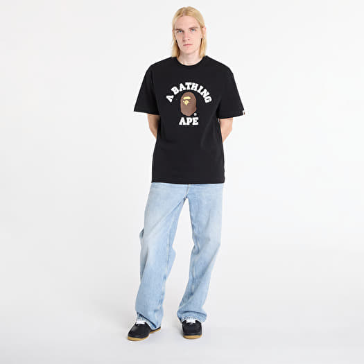 Men's T-shirts A BATHING APE College Tee UNISEX Black