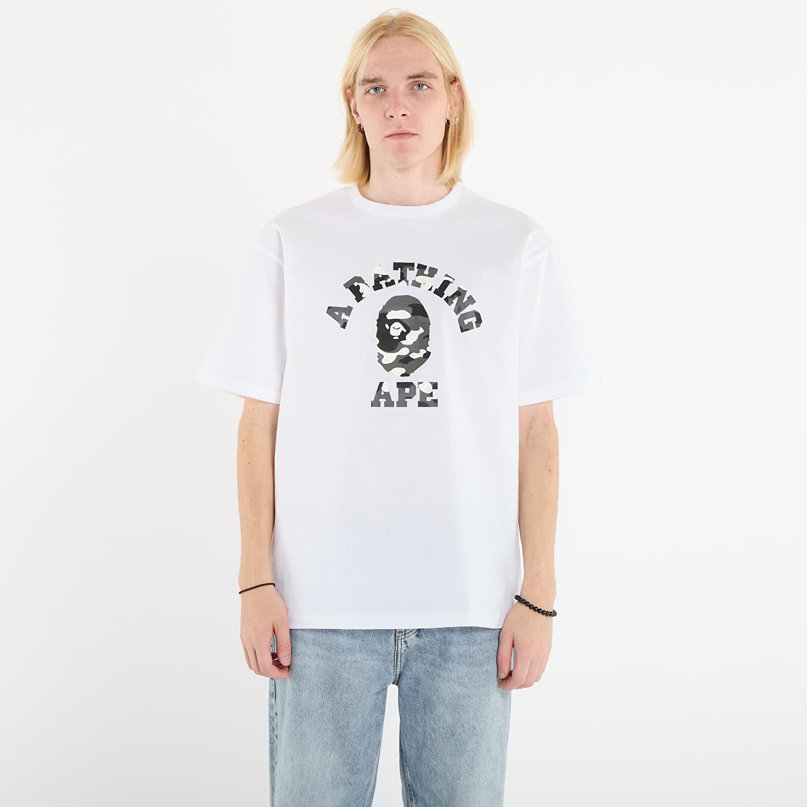 Tricou A BATHING APE City Camo College Tee UNISEX White M