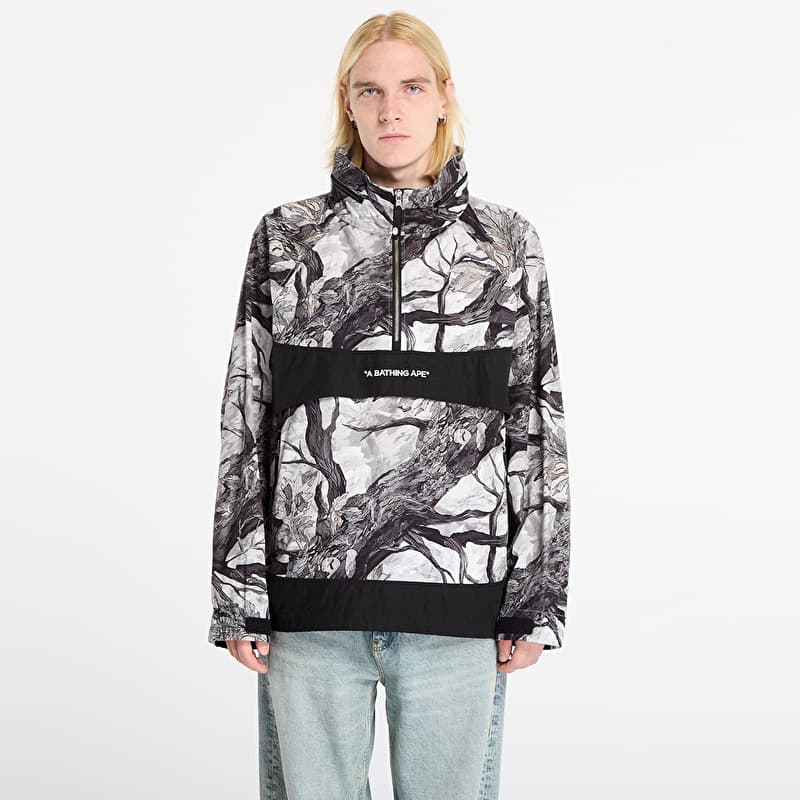 A BATHING APE Tree Edge Camo Anorak Jacket UNISEX White