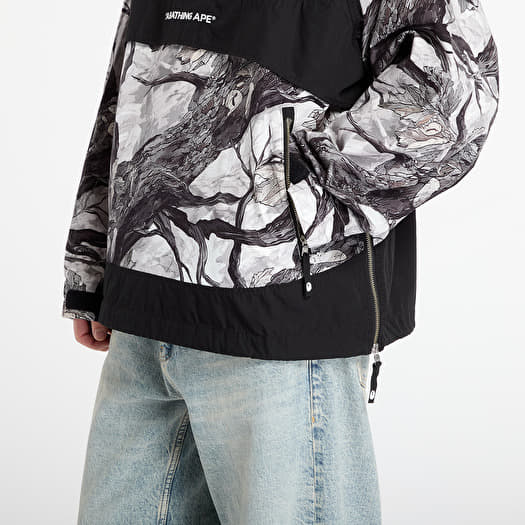 A BATHING APE Tree Edge Camo Anorak Jacket UNISEX White | Footshop