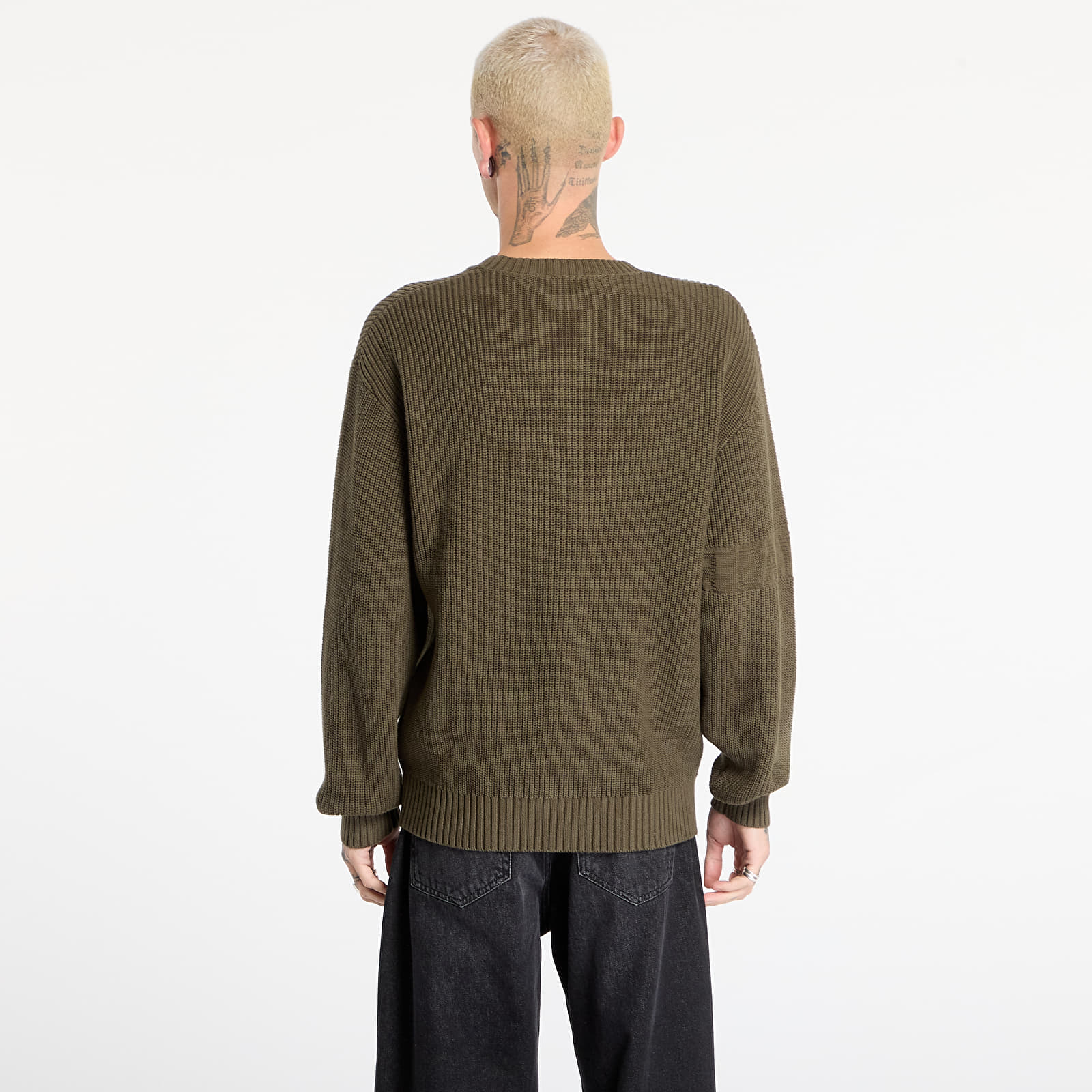 Pleteni puloverji  Daily Paper Band Knit Sweater UNISEX Rosin Green