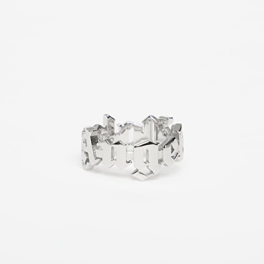 Palm Angels Classic Logo Rounded Ring Silver/ Silver