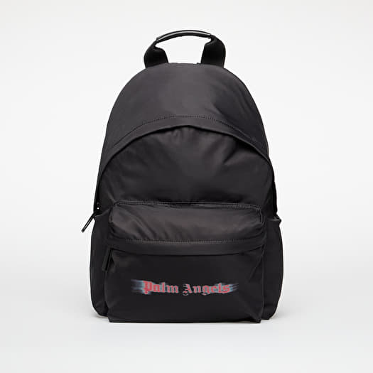 Palm Angels Kids Blurred Logo Big Backpack Black/ Red