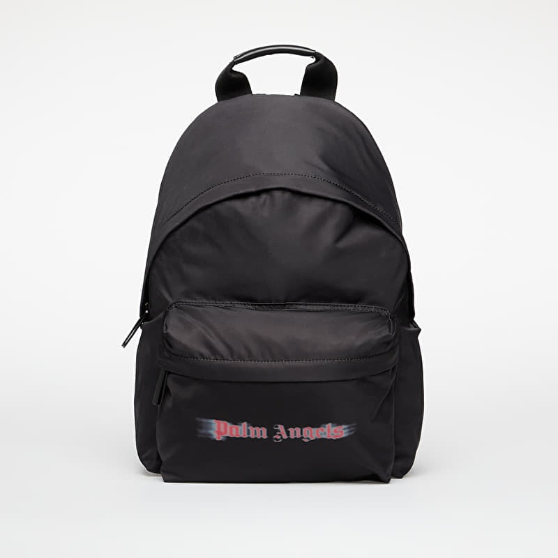 Palm Angels Kids Blurred Logo Big Backpack Black/ Red