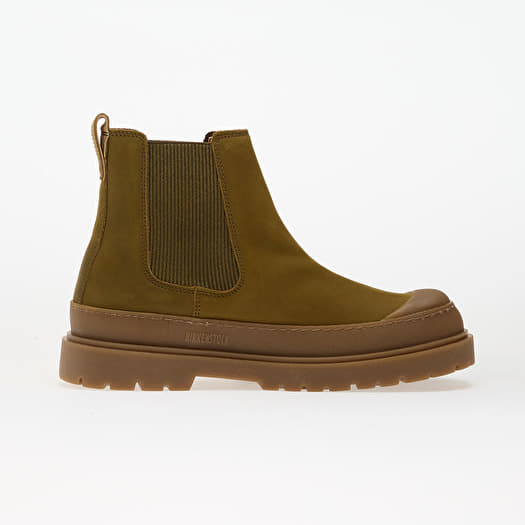 Birkenstock Prescott Slip On Natural Leather Oiled Pine Green