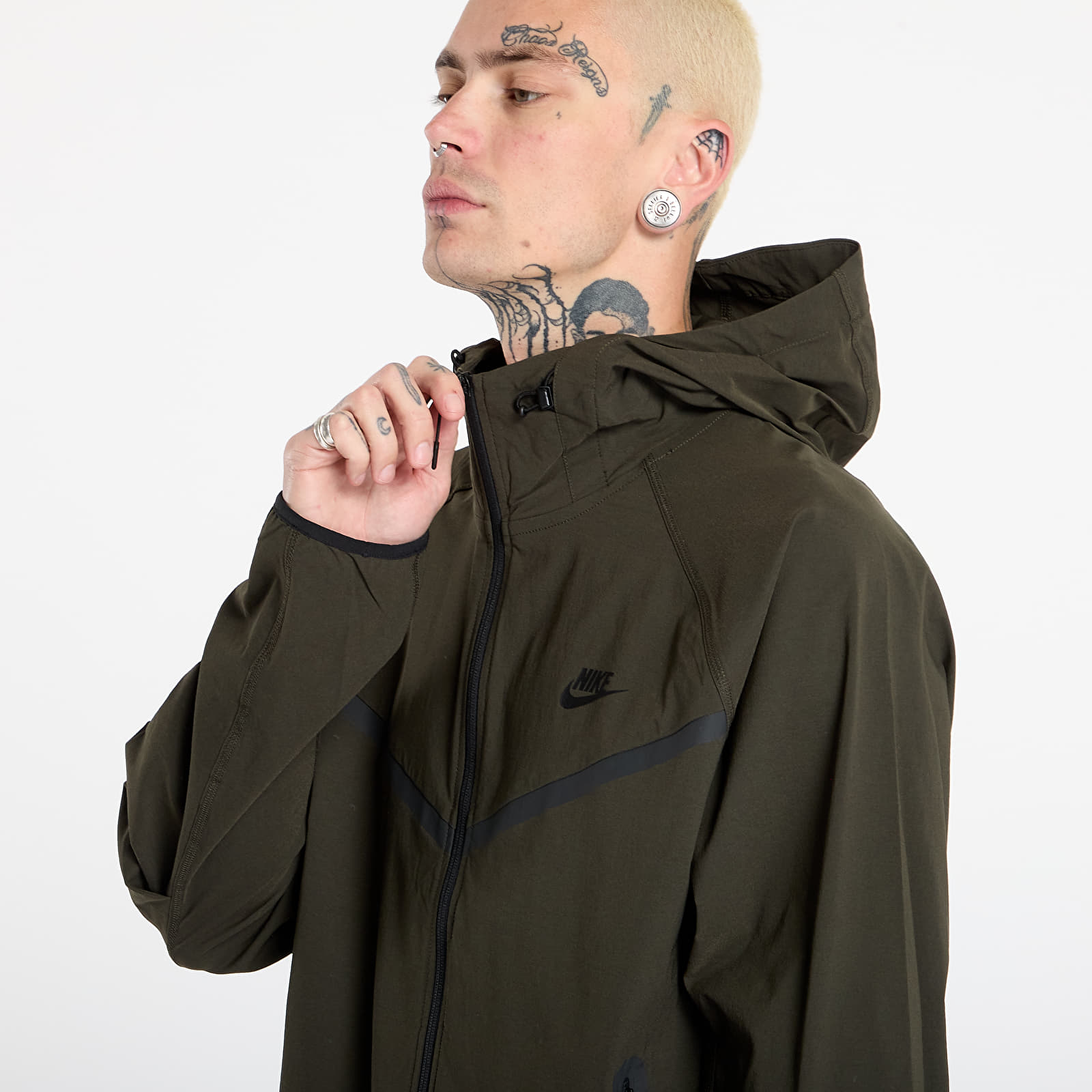 Joped Nike Tech Men's Woven Jacket Sequoia/ Sequoia/ Black