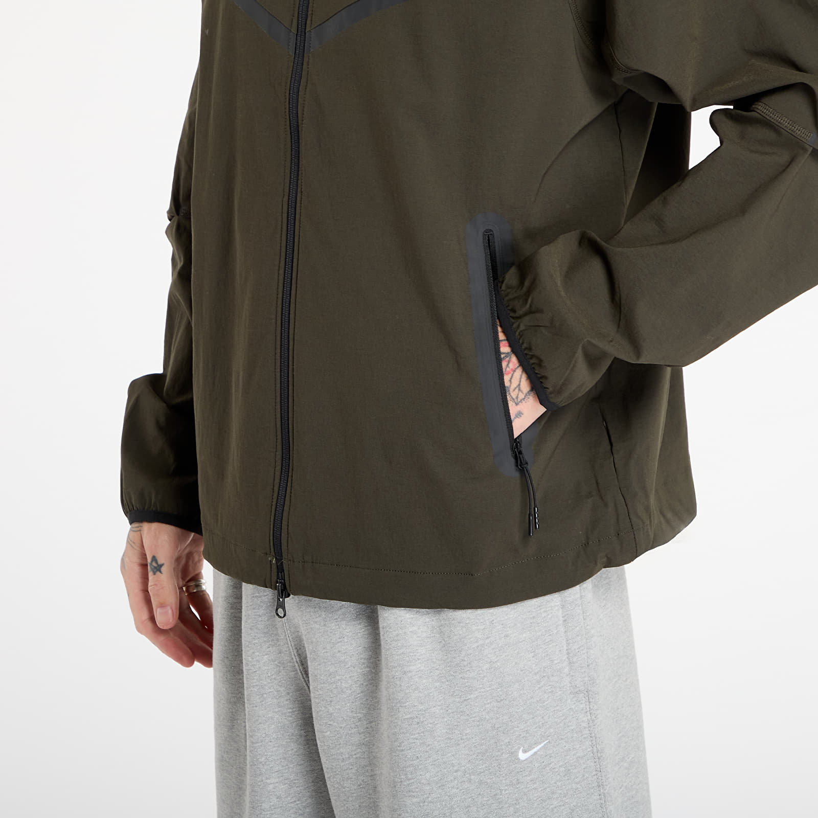 Joped Nike Tech Men's Woven Jacket Sequoia/ Sequoia/ Black