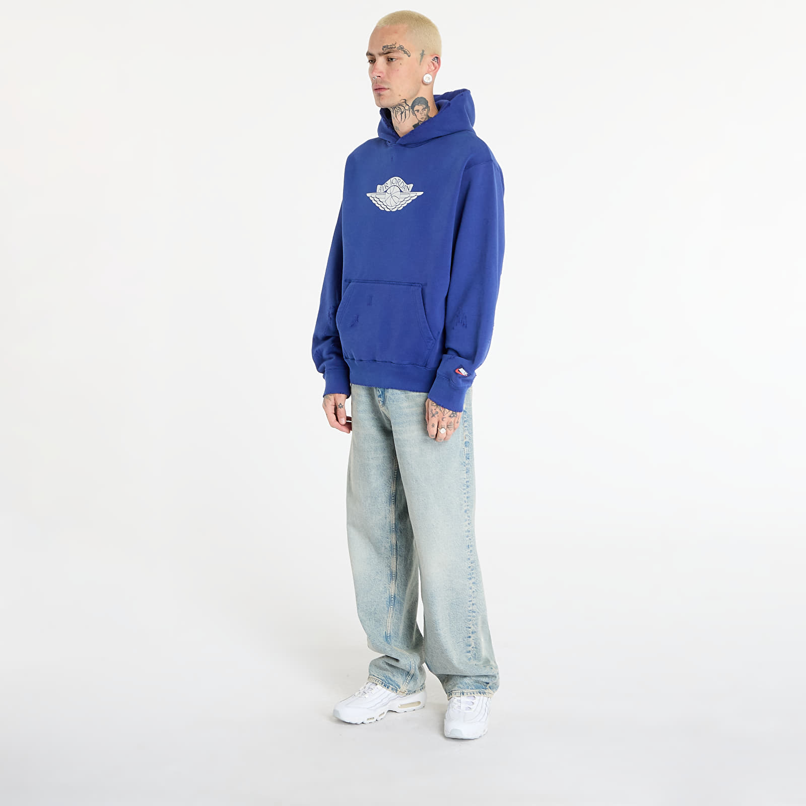 Kapuutsikud ja kampsunid Jordan Rare Air Men's Fleece Pullover Hoodie Deep Royal