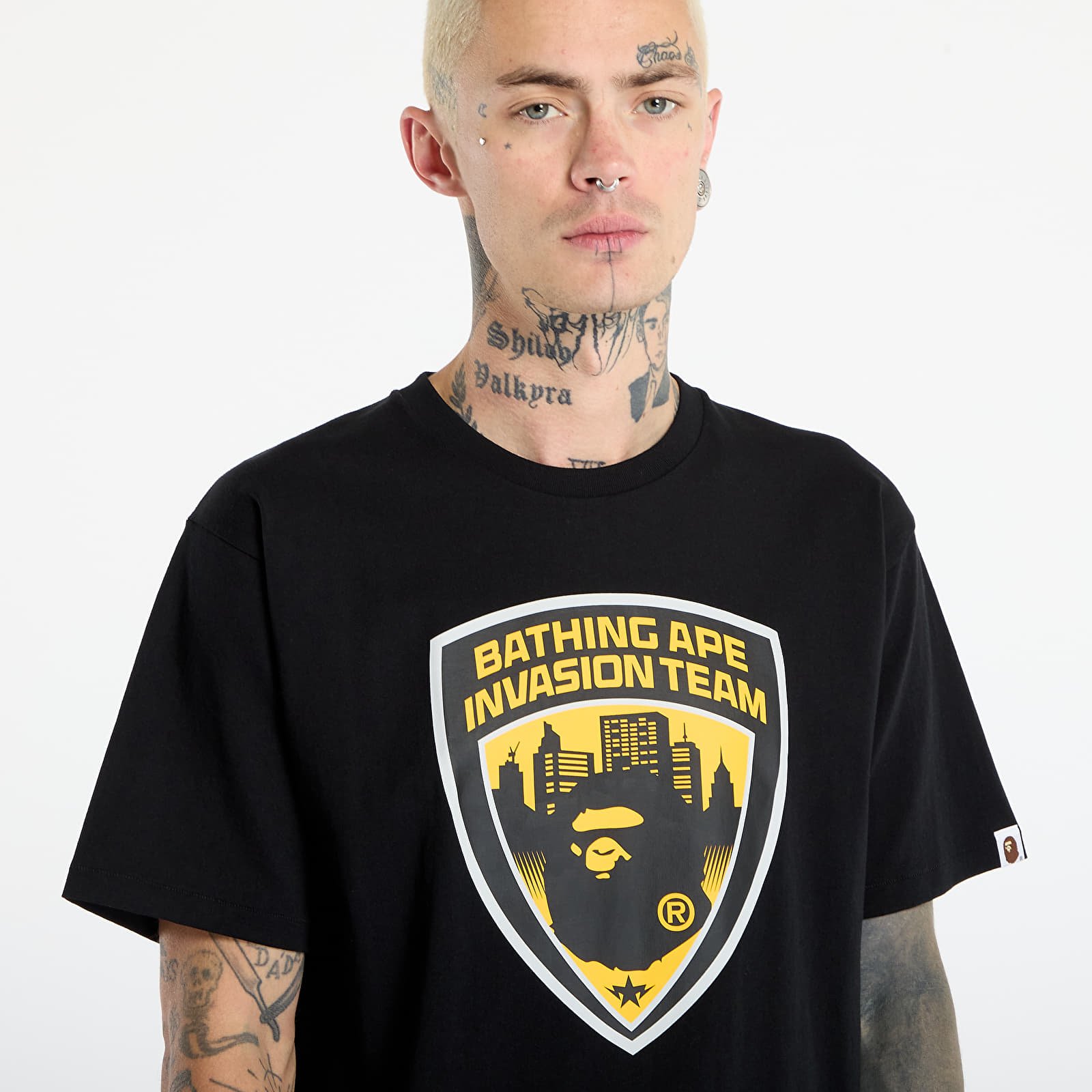 Meeste T-särgid A BATHING APE Security Emblem Tee UNISEX Black