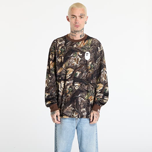 T-särk A BATHING APE Tree Edge Camo Relaxed Fit Ls Tee UNISEX Brown