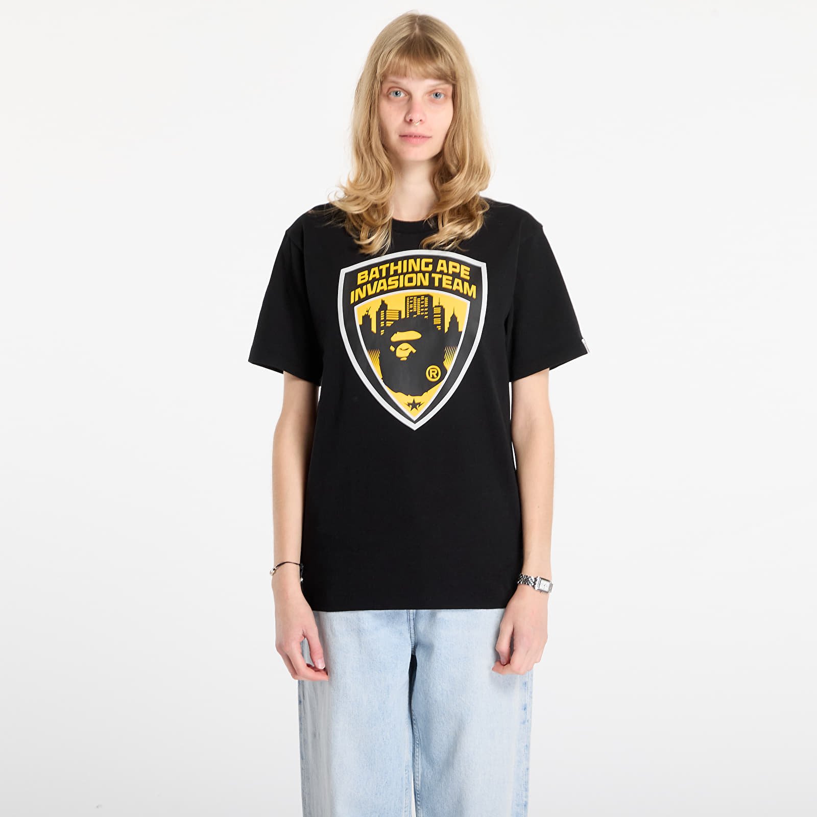 Meeste T-särgid A BATHING APE Security Emblem Tee UNISEX Black