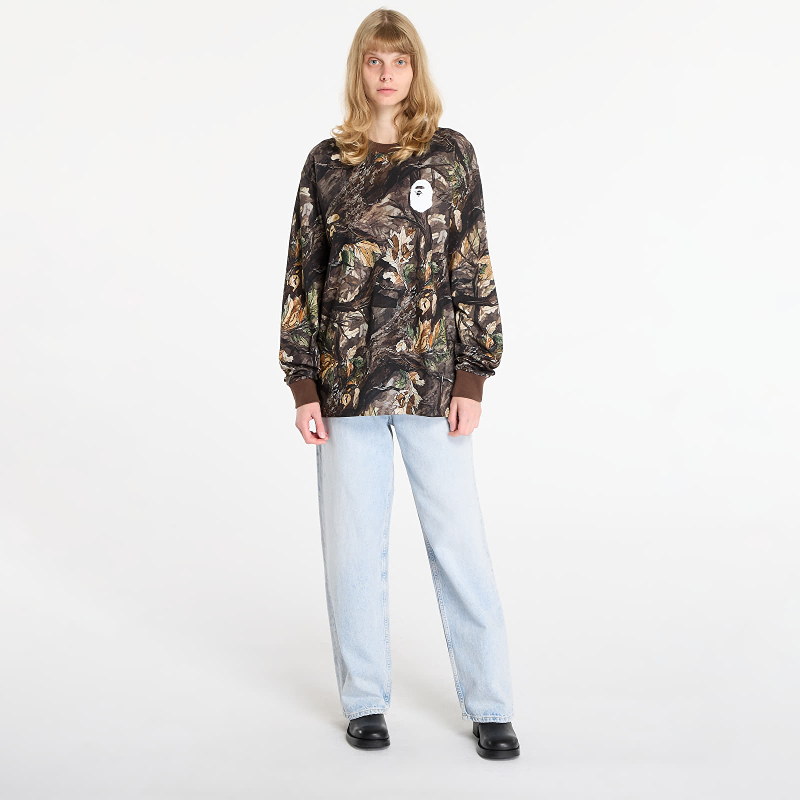Meeste T-särgid A BATHING APE Tree Edge Camo Relaxed Fit Ls Tee UNISEX Brown