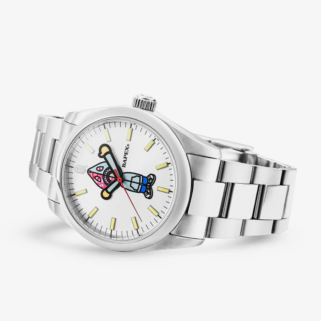 Мъжки часовници A BATHING APE Type 7 Bapex Shark Seijin Silver