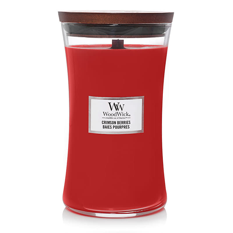 Woodwick Large Hourglass Candle Crimson Berries