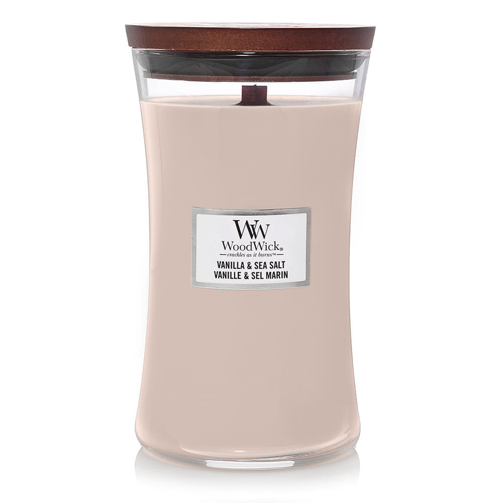 Woodwick Large Hourglass Candle Vanilla & Sea Salt Universal
