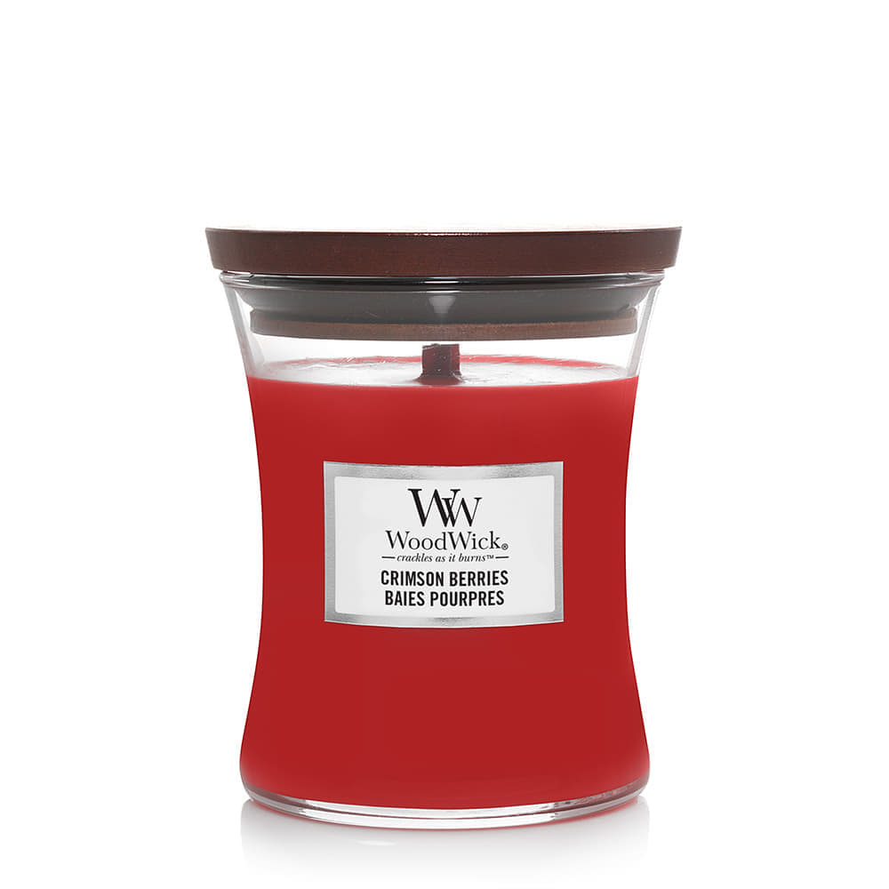 Woodwick Medium Hourglass Candle Crimson Berries Universal